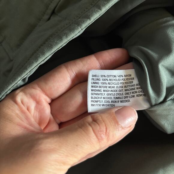 Art Class Quilted Jacket Girls Large 10/12 Green New Shacket - Picture 8 of 9